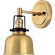 Nob Hill 1 Light 5 inch Satin Brass Wall Sconce Wall Light